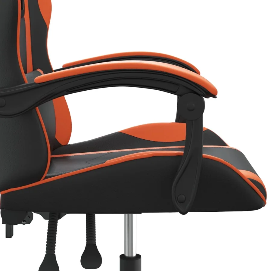 Chaise de jeu Noir et orange Similicuir - 9