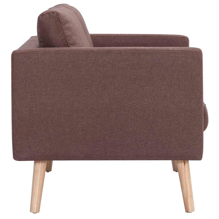 Ensemble de canapé 2 pcs tissu marron - 9