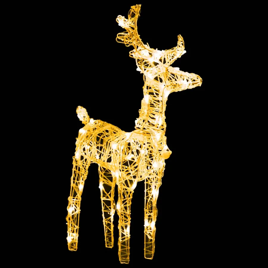 Décoration de Noël Rennes et traîneau 160 LED 130 cm Acrylique - 4
