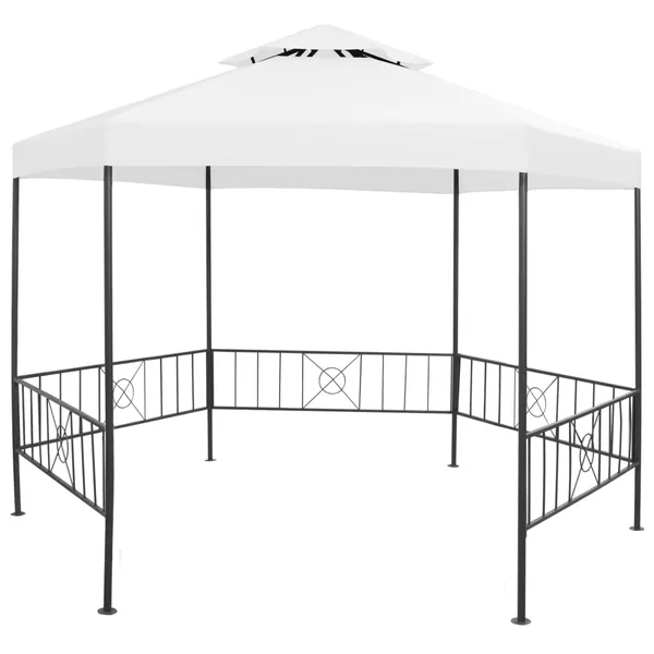 Belvédère de jardin 323x275x265 cm Blanc 180 g/m²