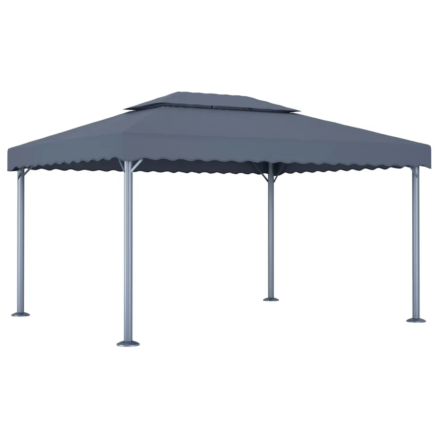 Tonnelle et guirlande lumineuse à LED 4x3m Anthracite Aluminium - 3