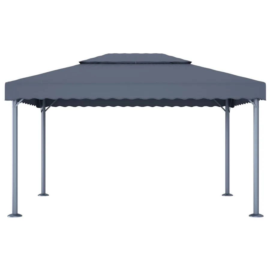 Tonnelle et guirlande lumineuse à LED 4x3m Anthracite Aluminium - 5