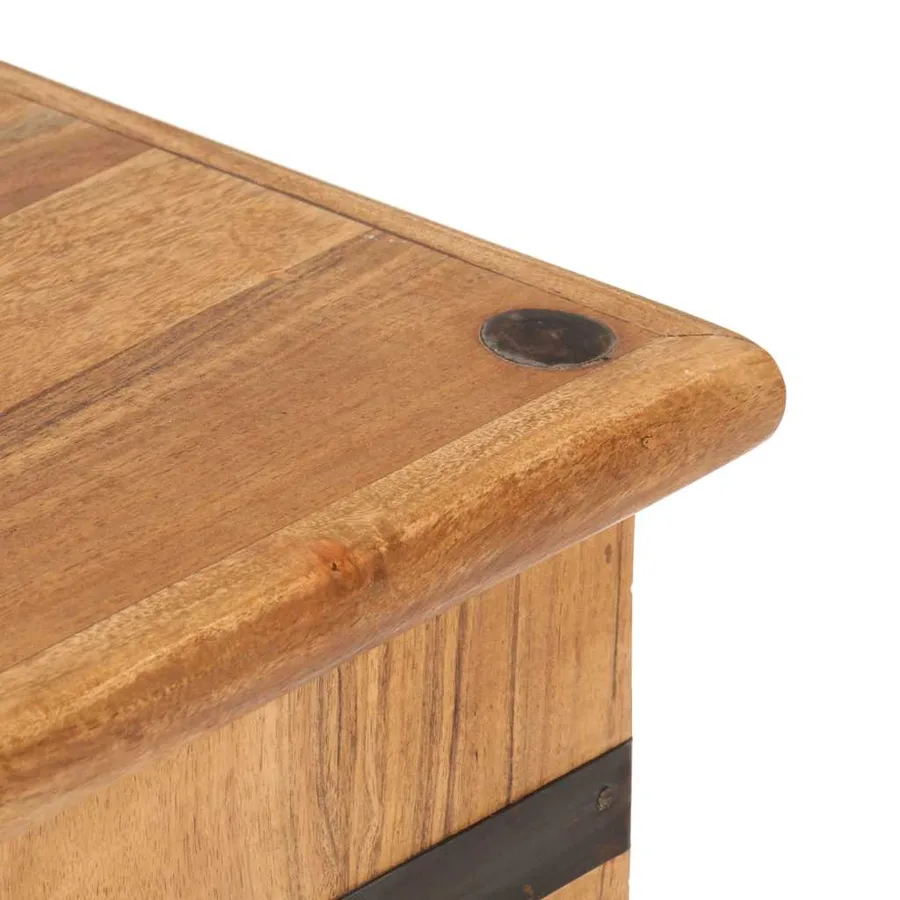 Coffre 90x40x40 cm Bois d'acacia solide - 5