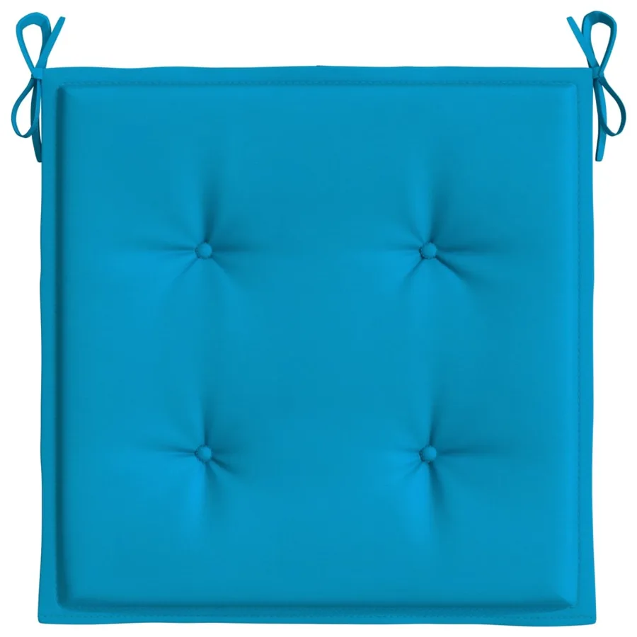 Coussins de chaise jardin lot de 6 bleu 50x50x4 cm tissu oxford - 5