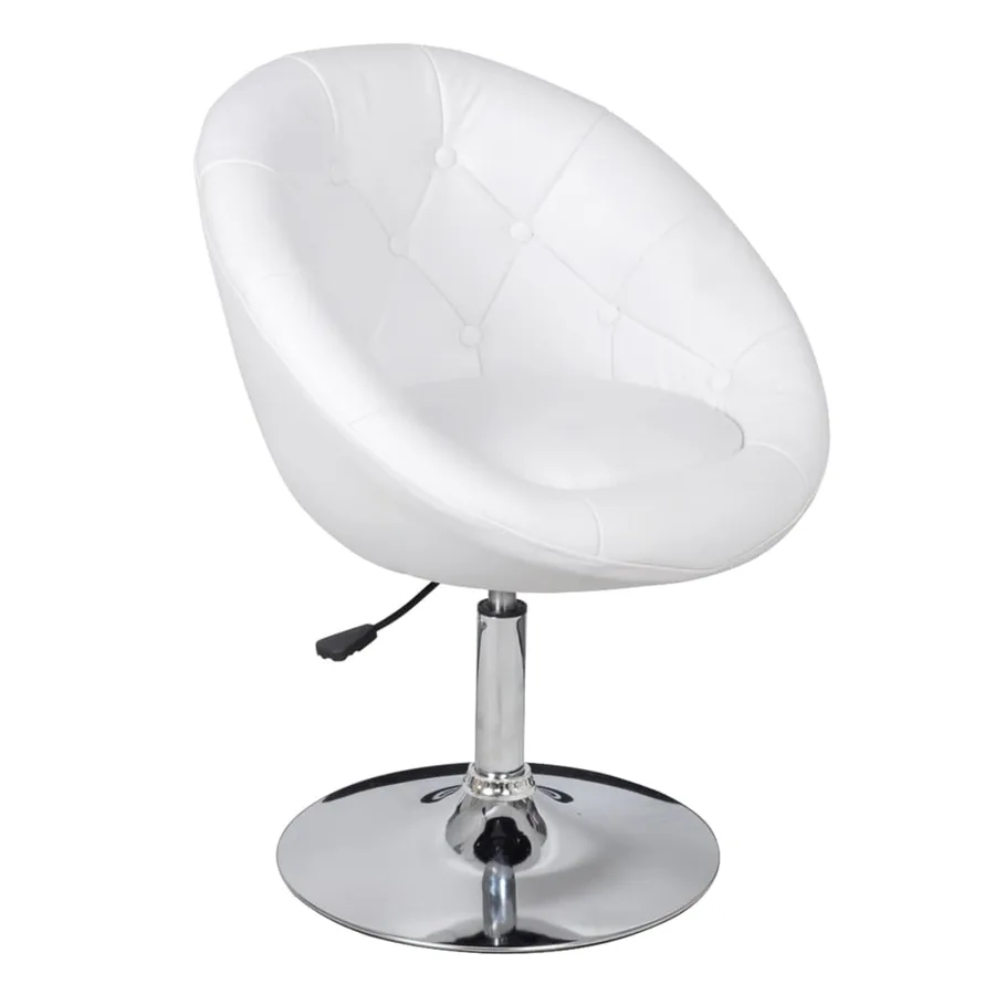 Tabourets de bar lot de 2 blanc similicuir - 3