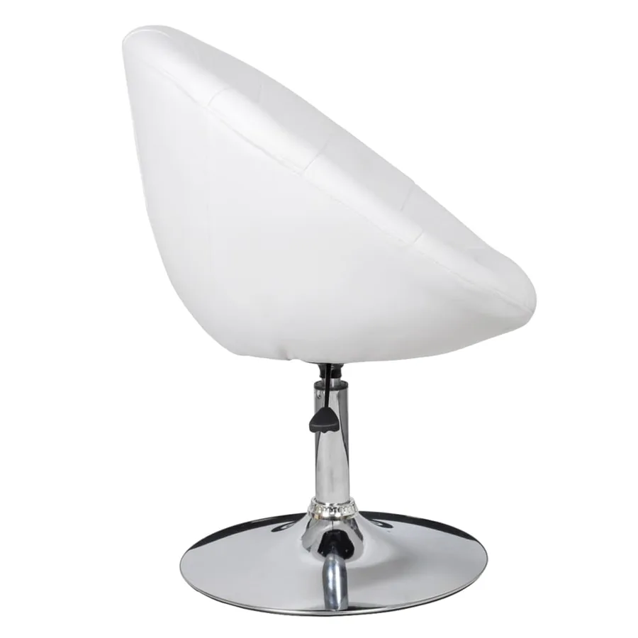 Tabourets de bar lot de 2 blanc similicuir - 5