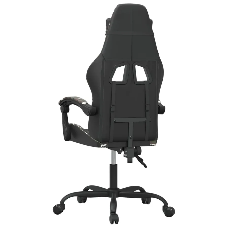 Chaise de jeu pivotante Noir et camouflage Similicuir - 5