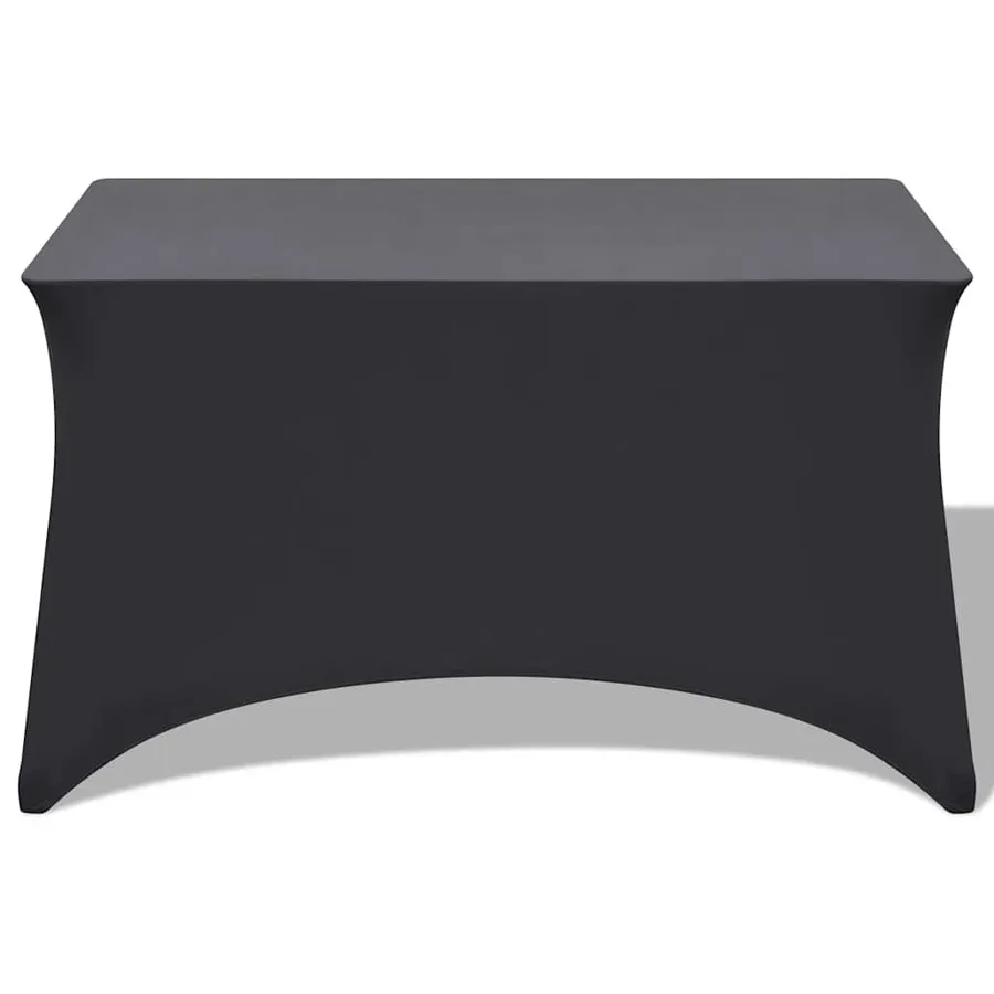 Housse extensible de table 2 pièces 183 x 76 x 74 cm Anthracite - 2