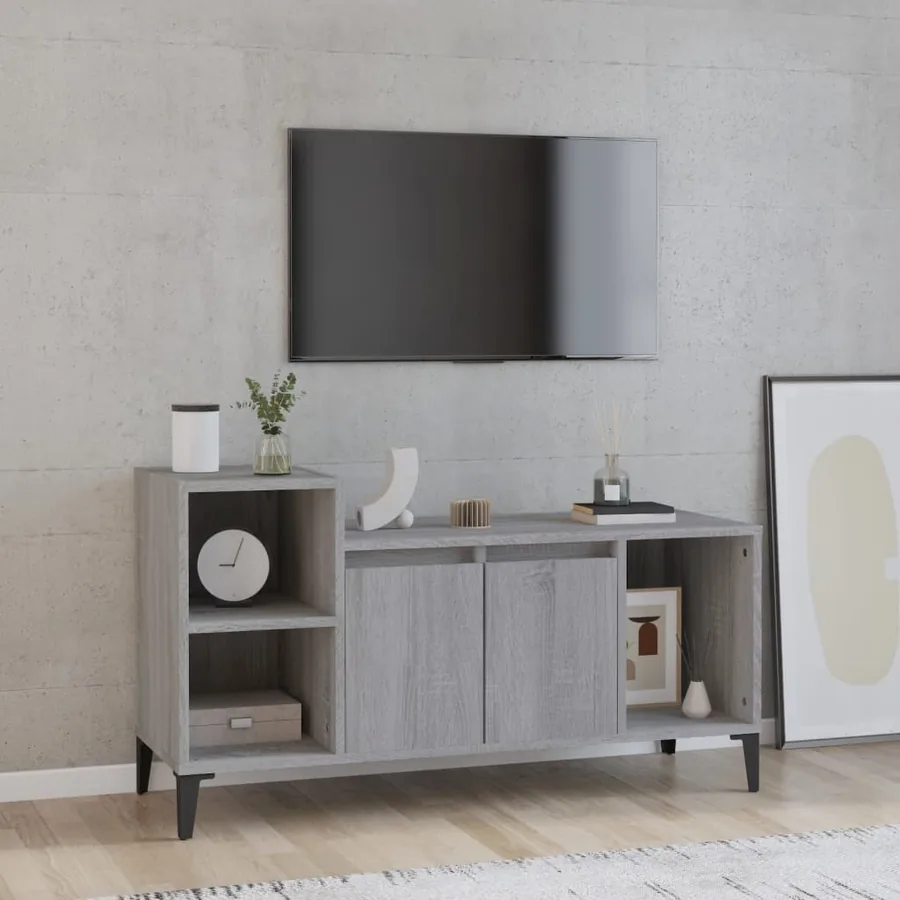 Meuble TV Sonoma gris 100x35x55 cm Bois d'ingénierie