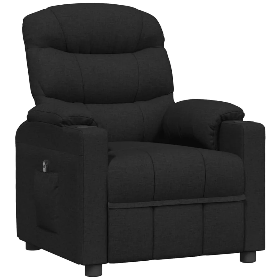 Fauteuil inclinable électrique Noir Tissu - 3