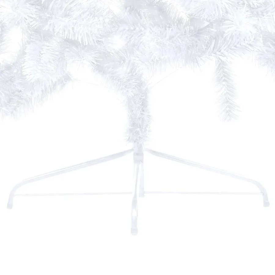 Demi-arbre de Noël artificiel pré-éclairé et boules blanc 150cm - 6