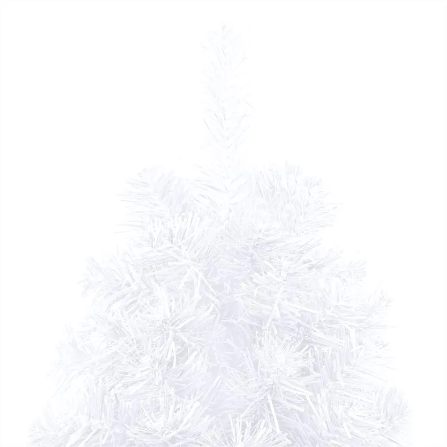 Demi-arbre de Noël artificiel pré-éclairé et boules blanc 150cm - 8