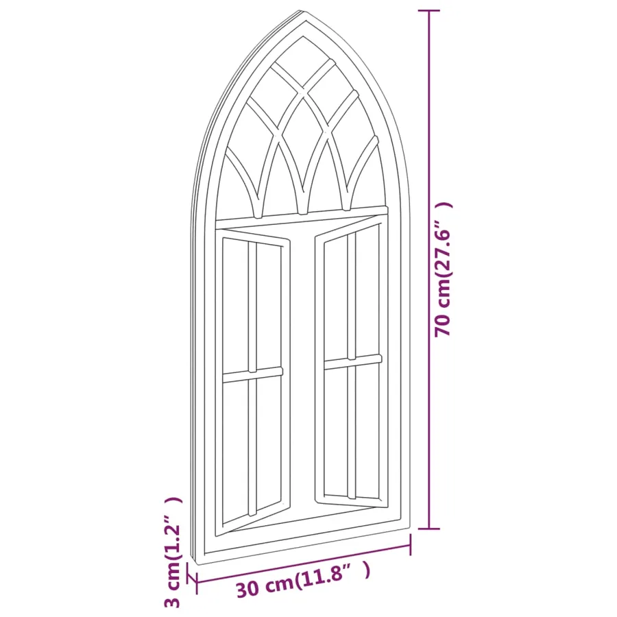Miroir Sable 70x30 cm Fer pour utilisation à l'intérieur - 6