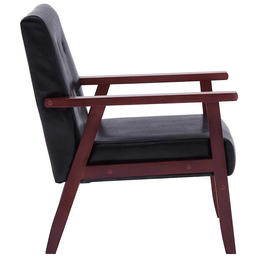 Ensemble de canapés 3 pcs noir similicuir - 8