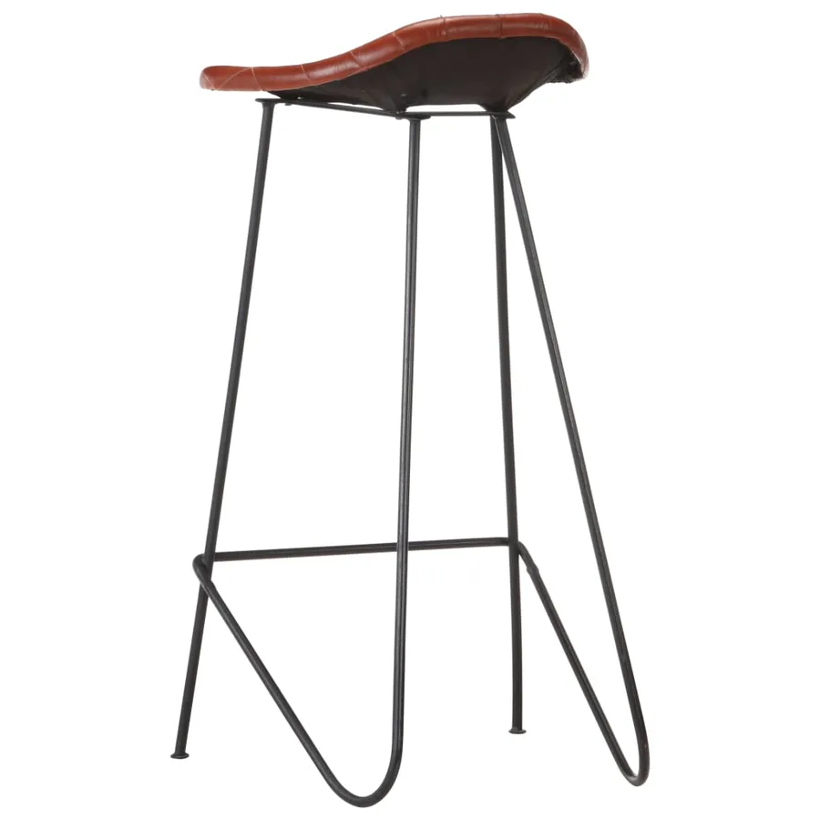 Ensemble de bar 5 pcs Bois solide et cuir véritable - 20