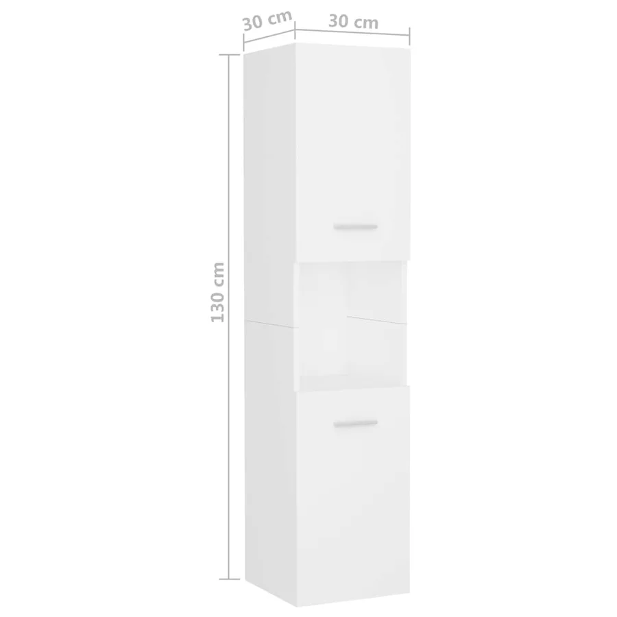 Ensemble de meubles de salle de bain Blanc Aggloméré - 14