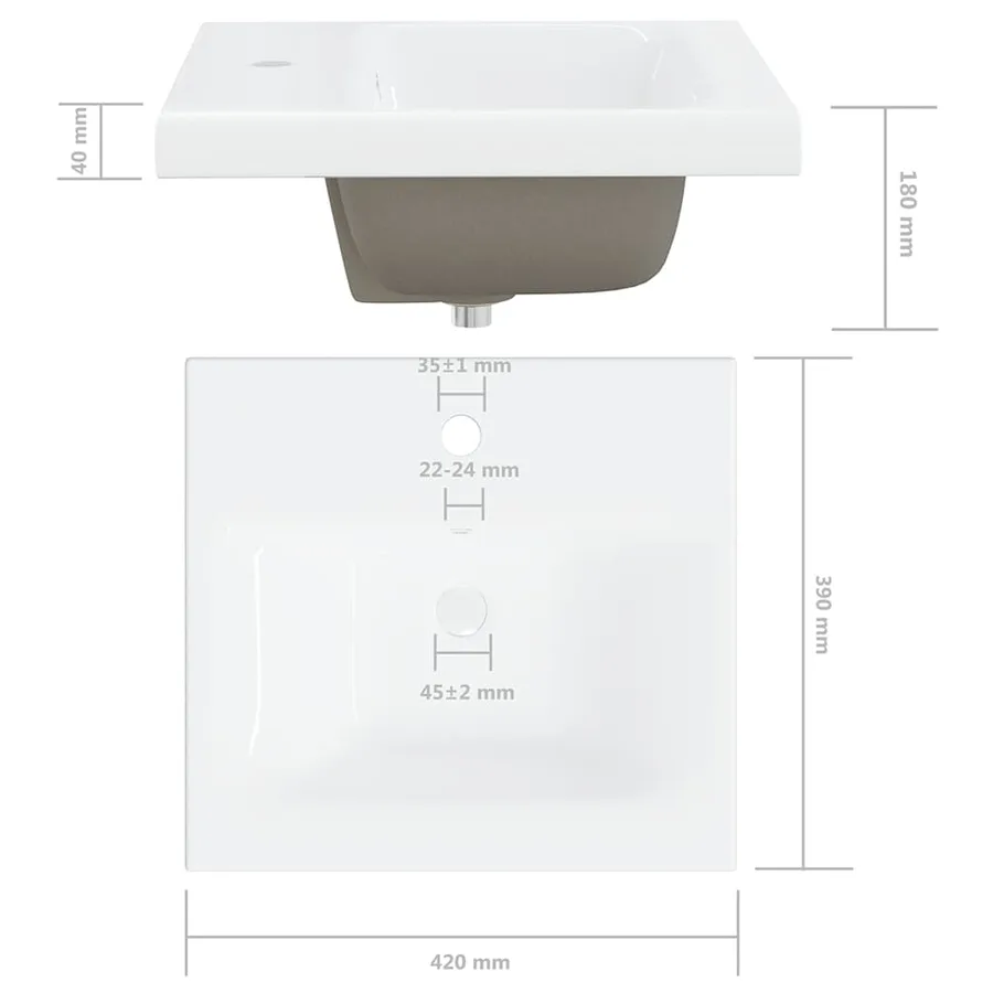 Ensemble de meubles de salle de bain Blanc Aggloméré - 16