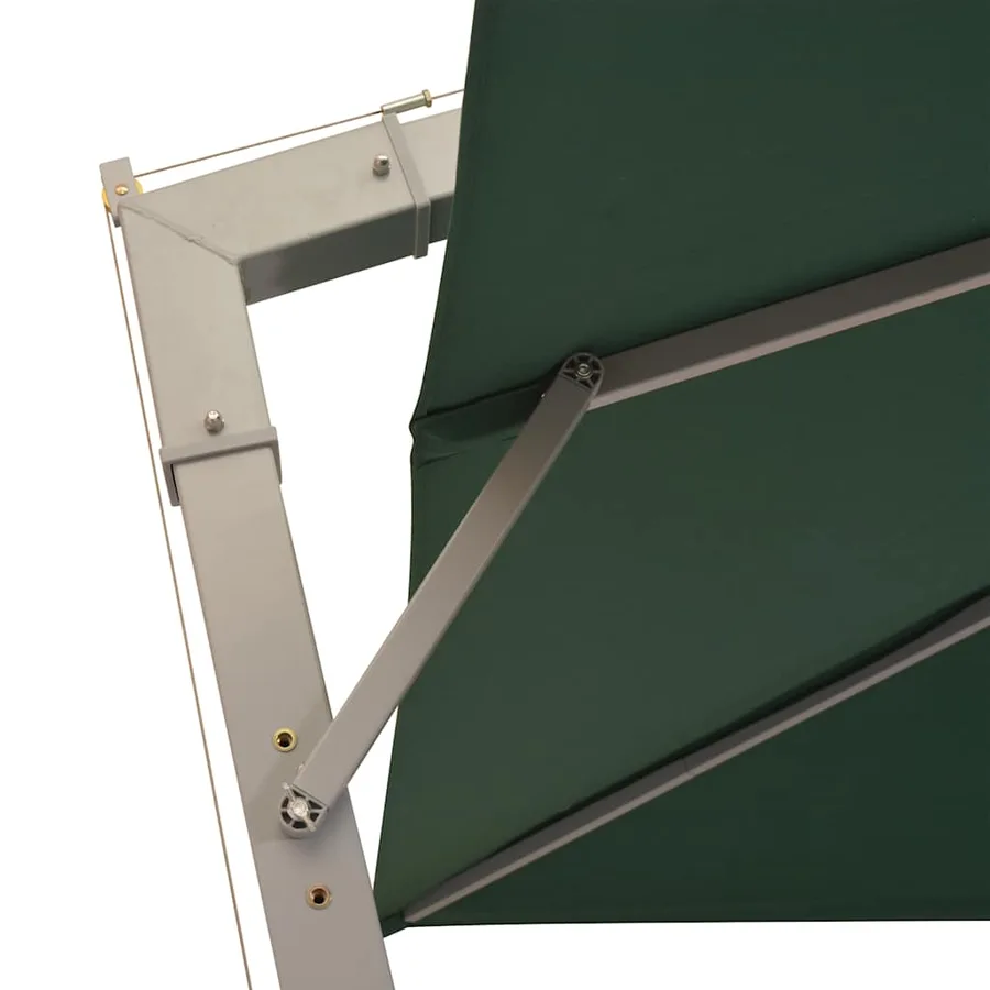 Parasol suspendu avec poteau en aluminium 300x300 cm vert - 5
