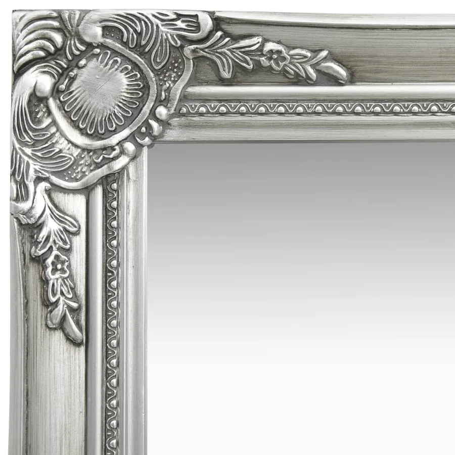 Miroir mural style baroque 40x40 cm Argenté - 3