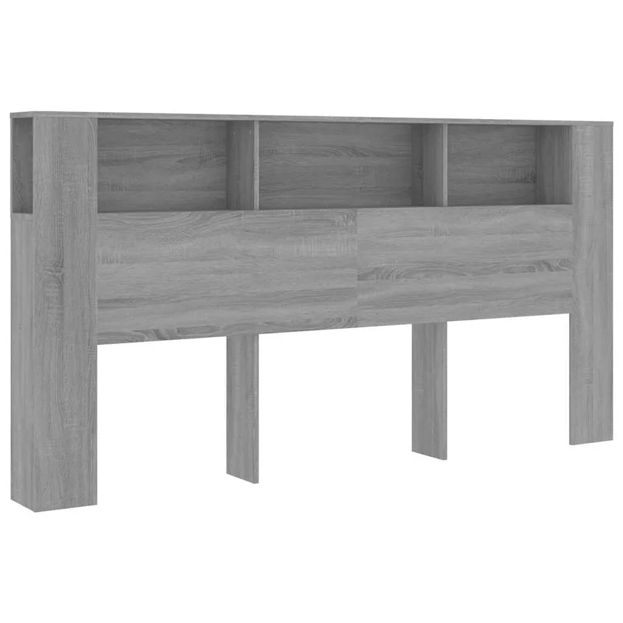 Armoire de tête de lit Sonoma gris 200x18,5x104,5 cm - 2