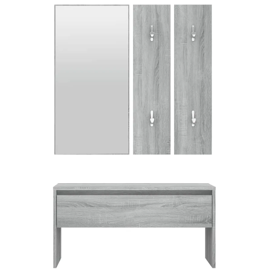 Ensemble de meubles de couloir Sonoma gris Bois d'ingénierie - 5