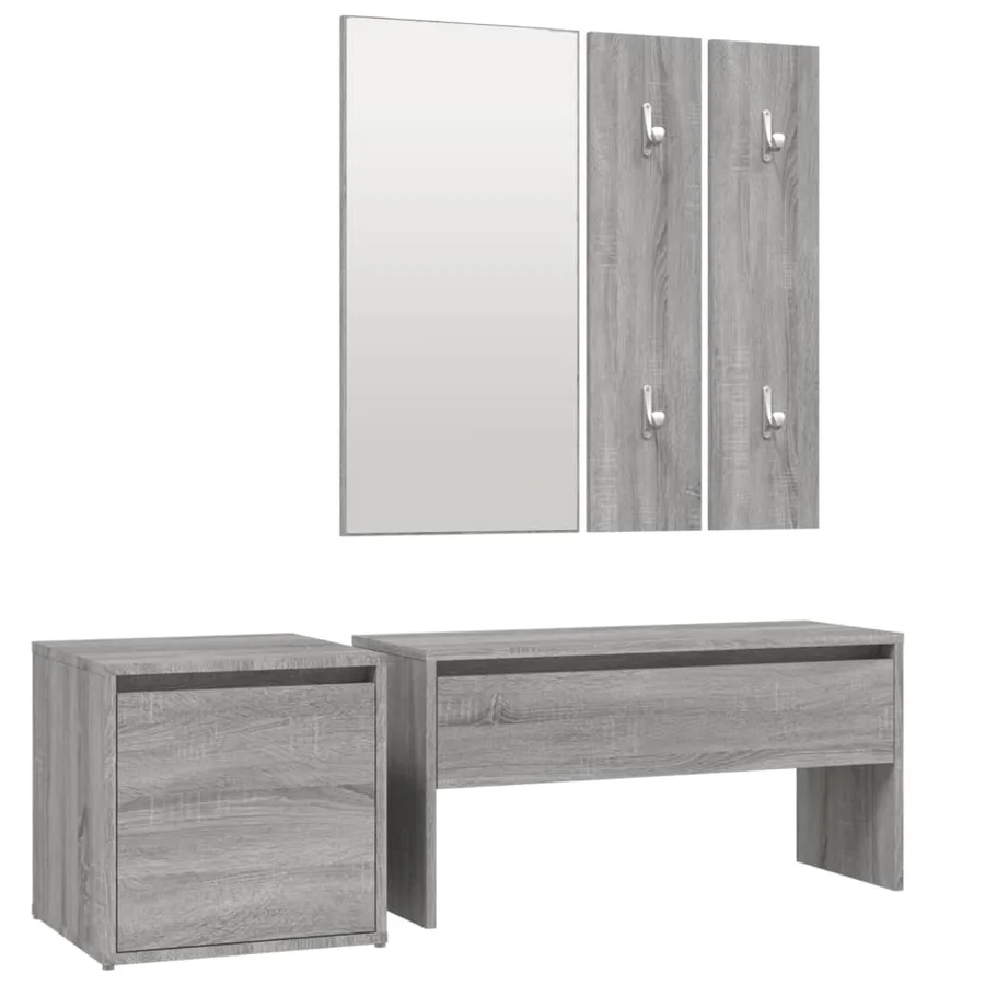 Ensemble de meubles de couloir Sonoma gris Bois d'ingénierie - 2