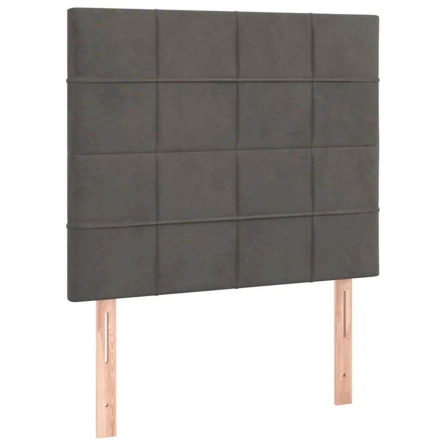 Tête de lit à LED Gris foncé 80x5x118/128 cm Velours - 4