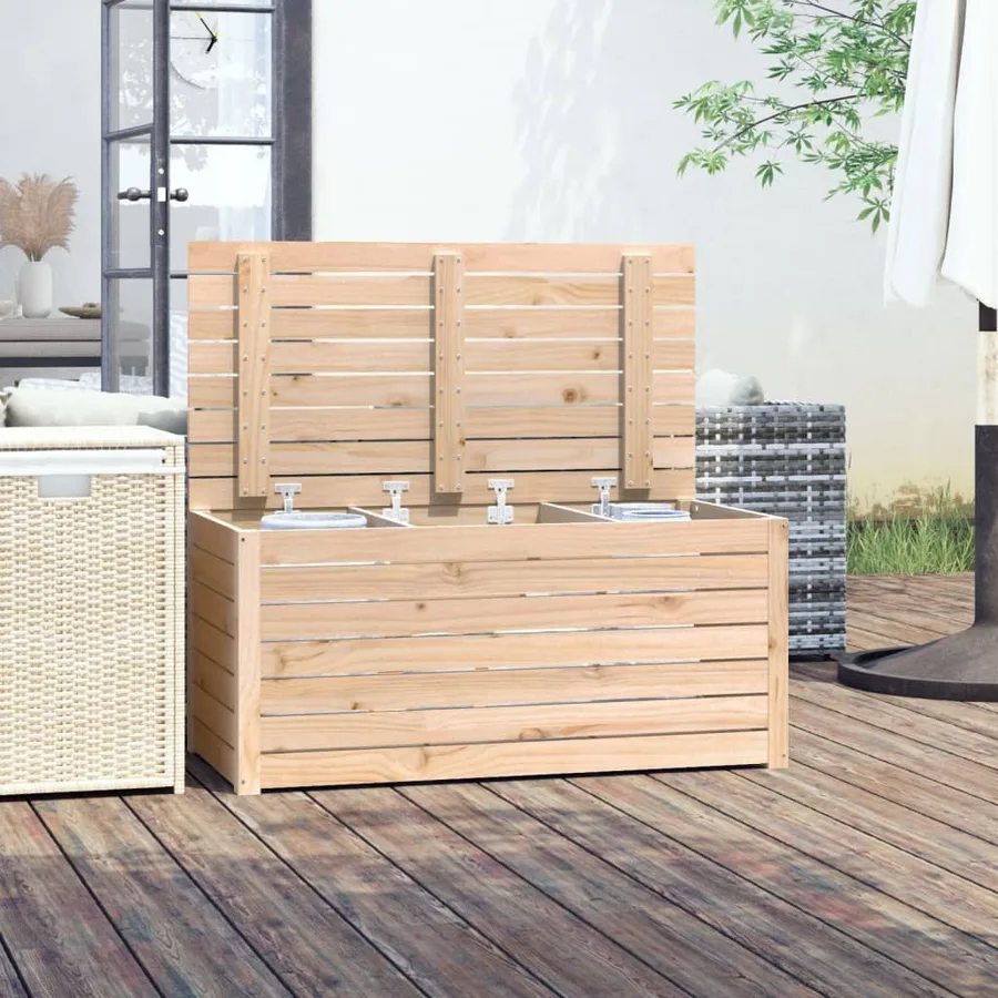 Boîte de jardin 101x50,5x46,5 cm bois massif de pin - 3