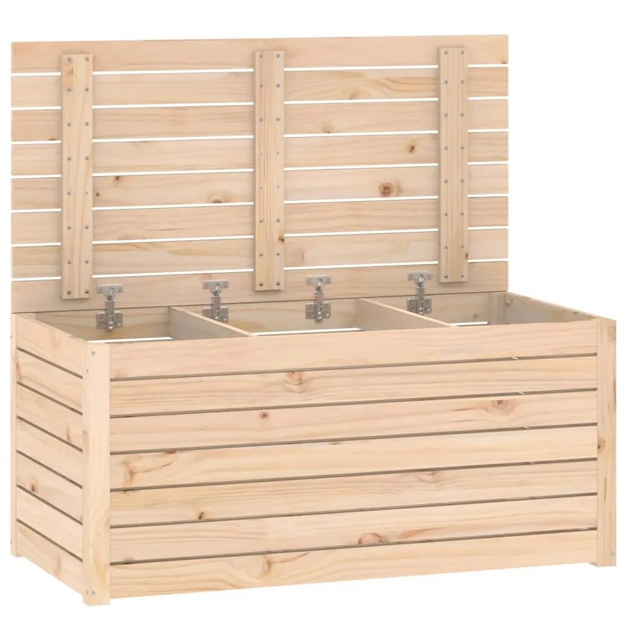 Boîte de jardin 101x50,5x46,5 cm bois massif de pin - 6