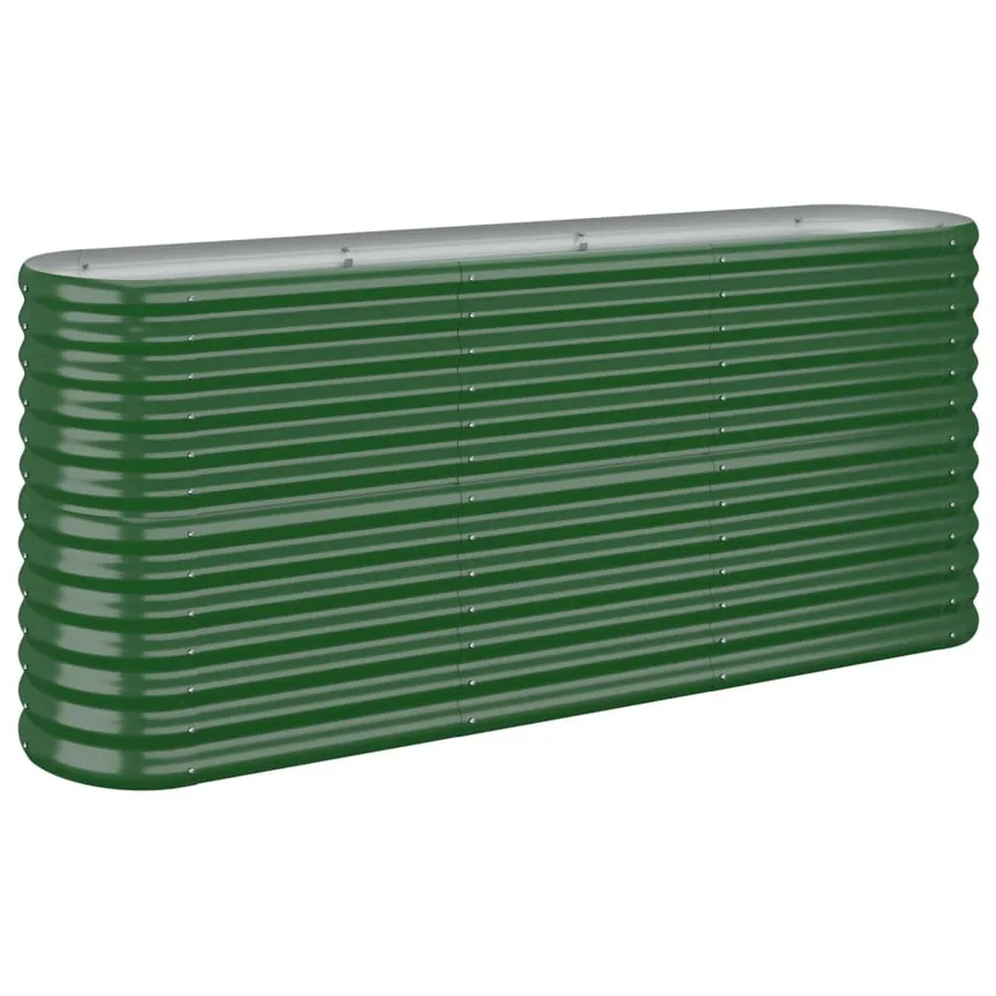 Lit surélevé de jardin Acier galvanisé 152x40x68 cm Vert - 2