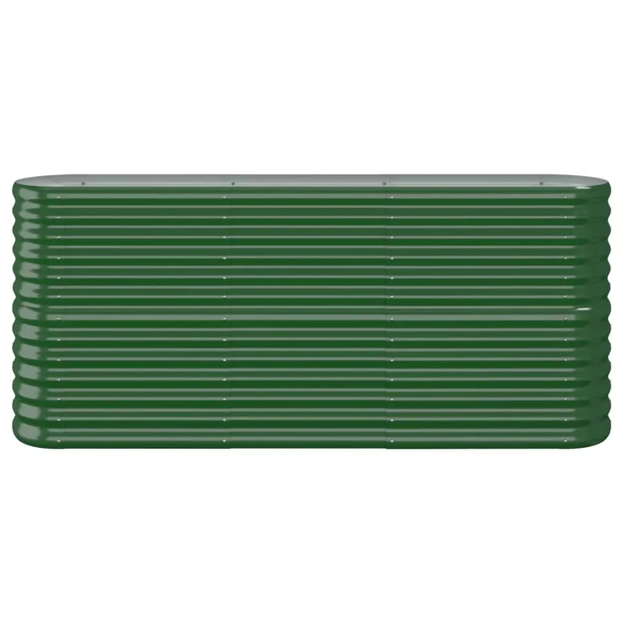 Lit surélevé de jardin Acier galvanisé 152x40x68 cm Vert - 3