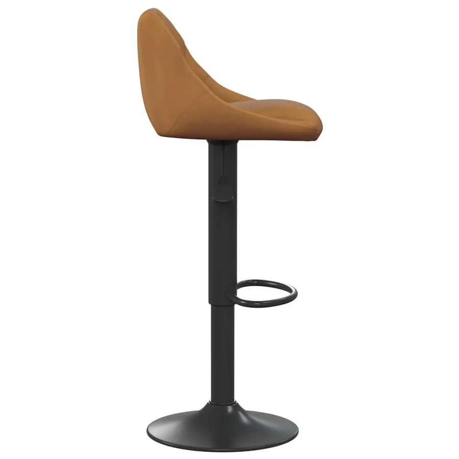Tabourets de bar lot de 2 marron velours - 5