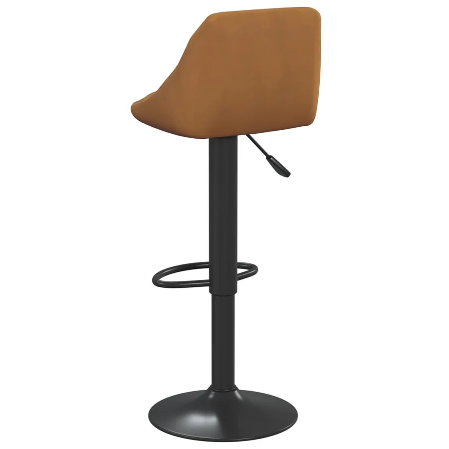 Tabourets de bar lot de 2 marron velours - 6