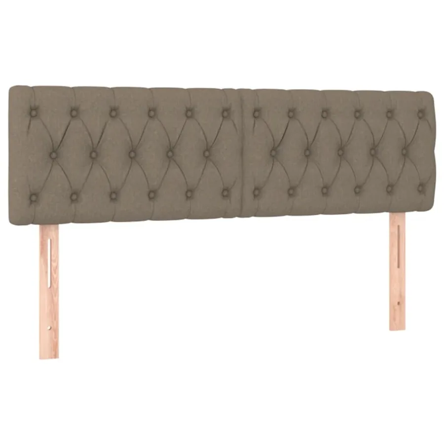 Têtes de lit Taupe 144x7x78/88 cm Tissu - 2