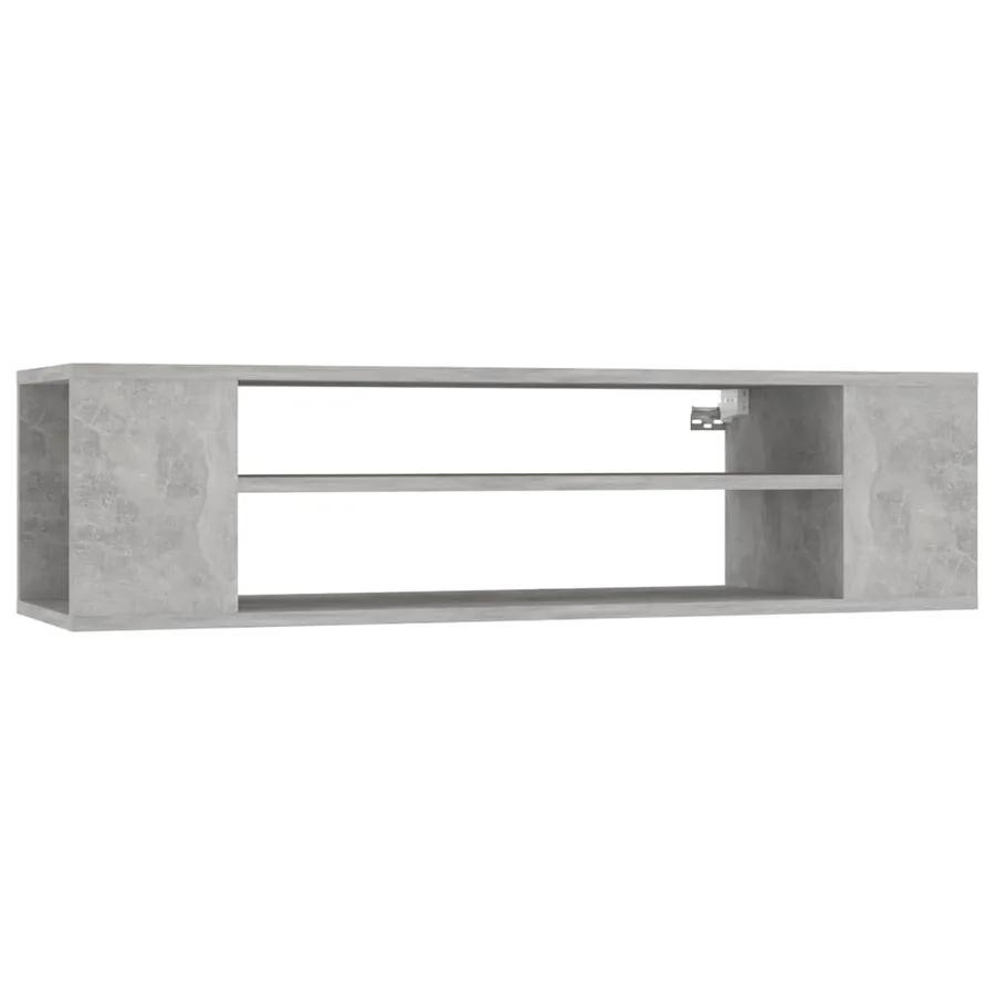 Meuble TV suspendu Gris béton 100x30x26,5 cm Bois d’ingénierie - 2