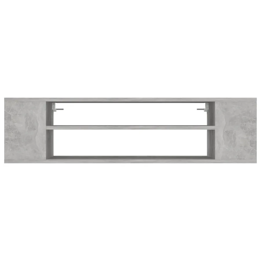 Meuble TV suspendu Gris béton 100x30x26,5 cm Bois d’ingénierie - 4