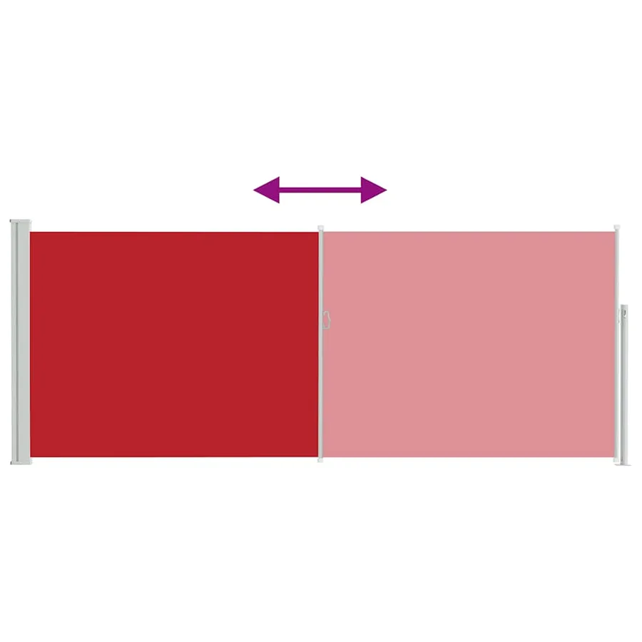 Auvent latéral rétractable 120 x 300 cm Rouge - 8