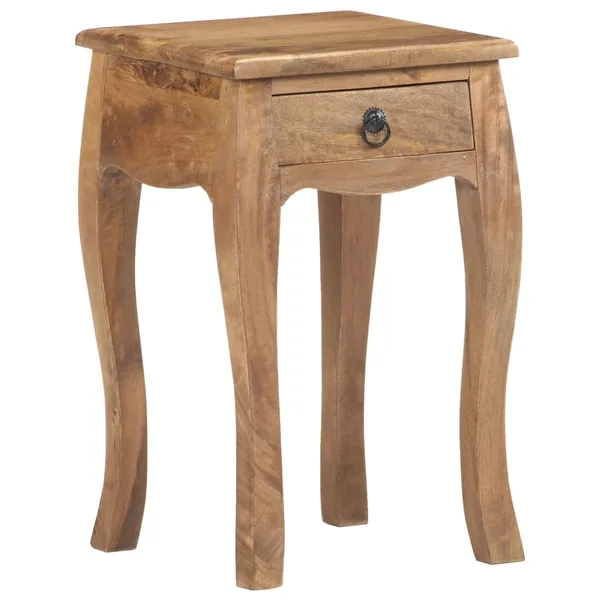Table de chevet 28x28x46 cm Bois de manguier massif