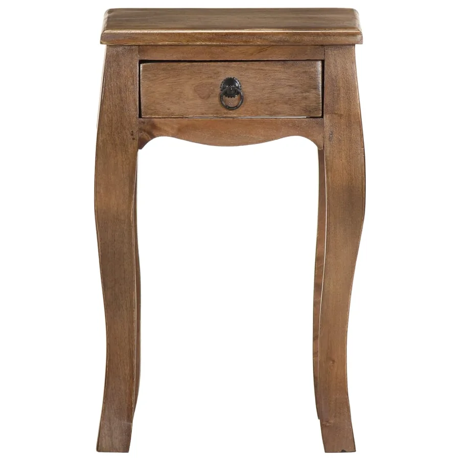 Table de chevet 28x28x46 cm Bois de manguier massif - 2