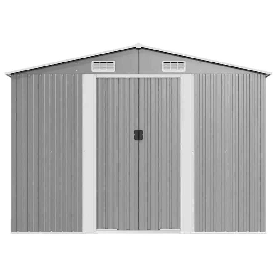 Abri de jardin Gris 257x990x181 cm Acier galvanisé - 5