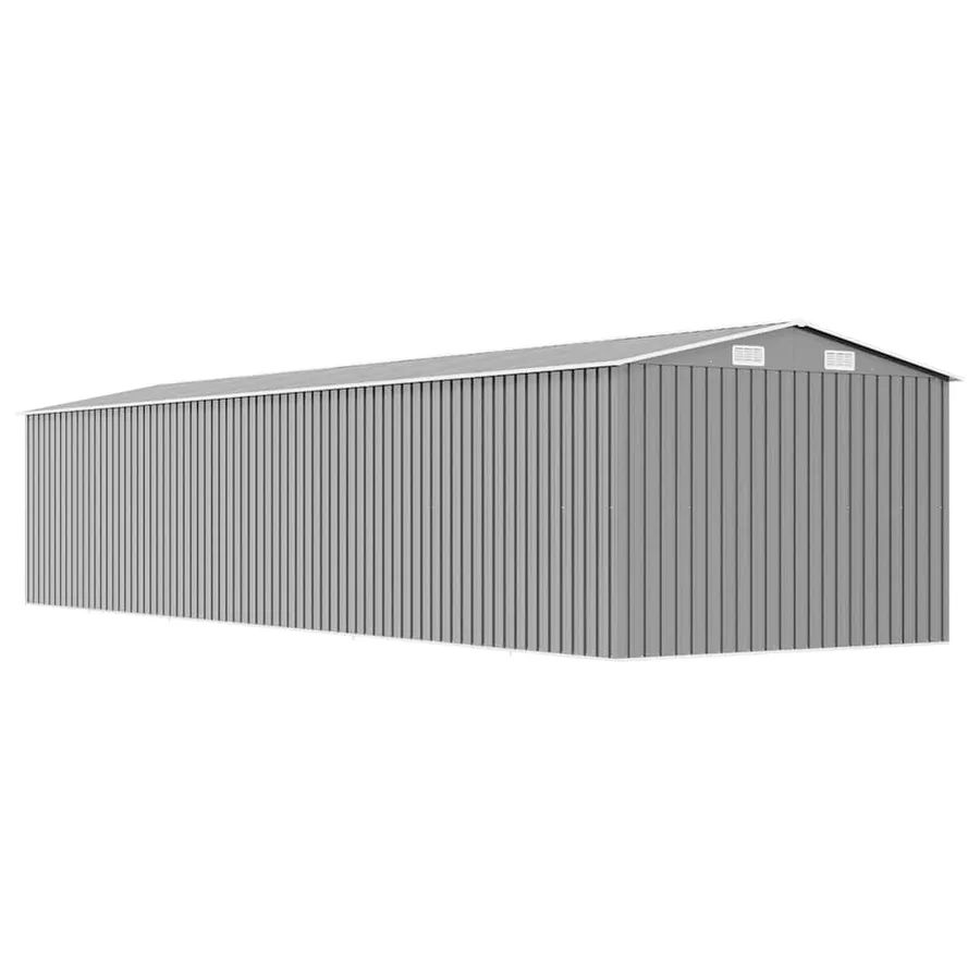 Abri de jardin Gris 257x990x181 cm Acier galvanisé - 7