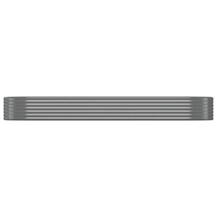 Lit surélevé de jardin Acier galvanisé 322x100x36cm gris - 3
