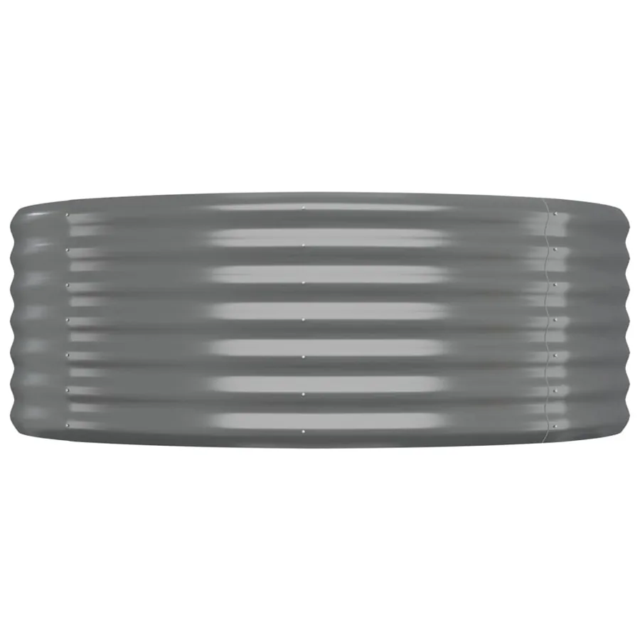 Lit surélevé de jardin Acier galvanisé 322x100x36cm gris - 4