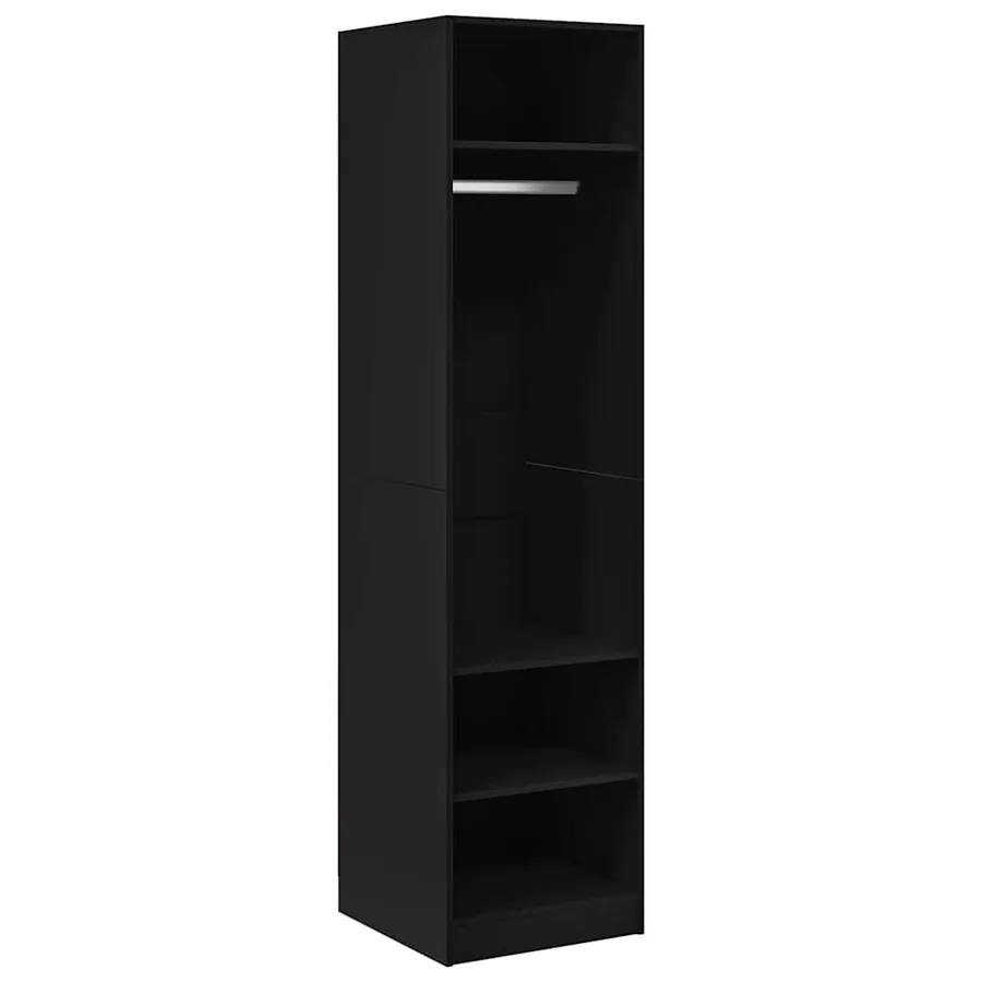 Garde-robe Noir 50x50x200 cm Bois d'ingénierie - 2