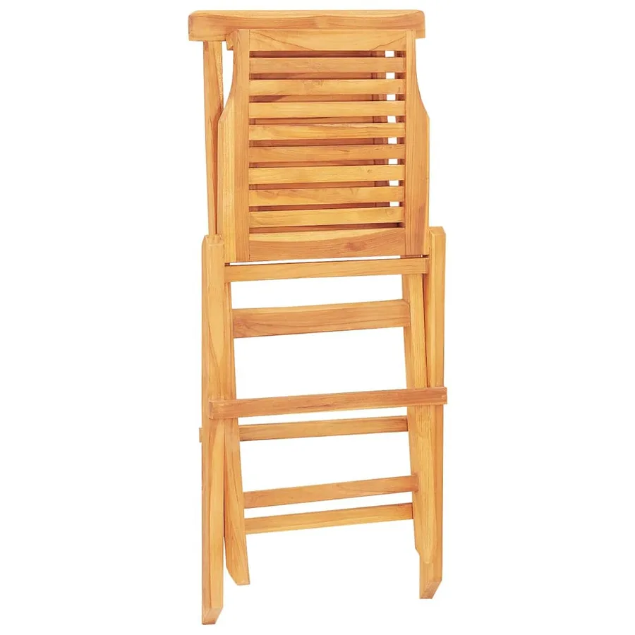 Chaises de jardin pliantes lot de 6 47x63x90cm bois massif teck - 2