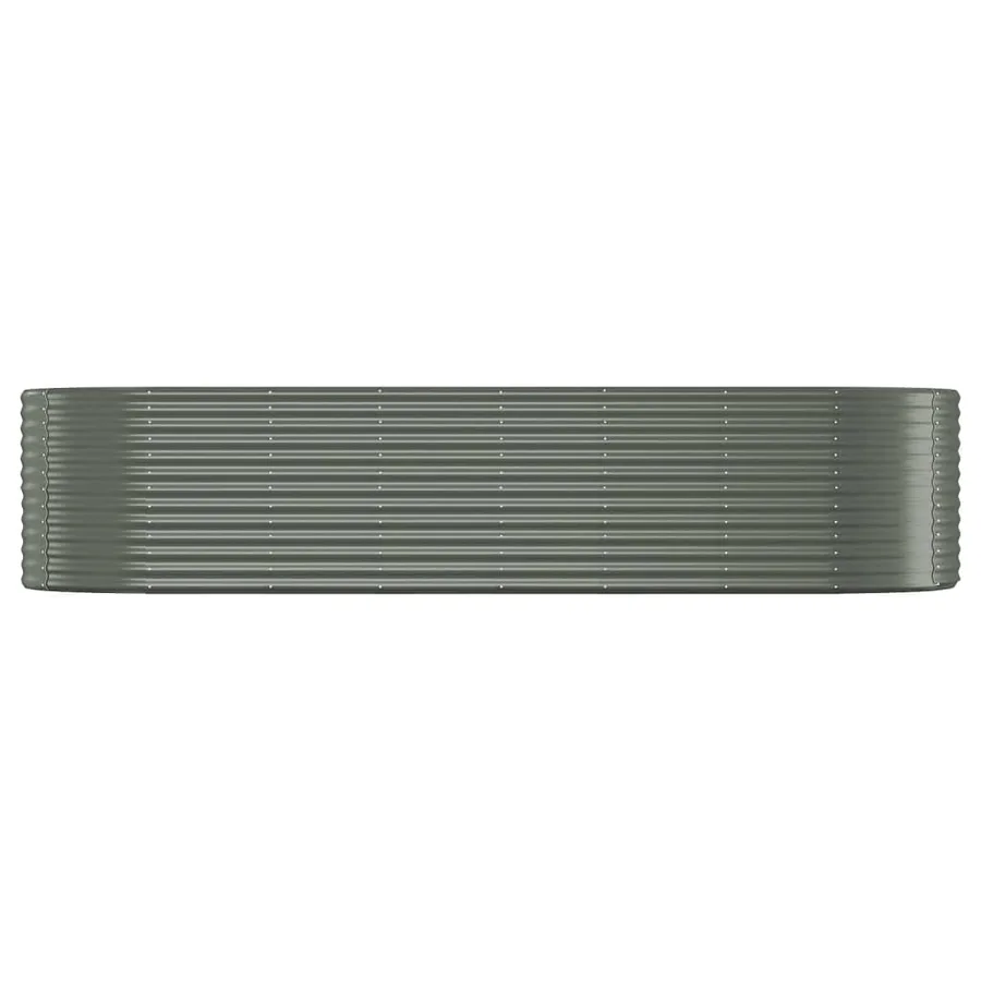Lit surélevé de jardin Acier galvanisé 322x100x68cm gris - 3
