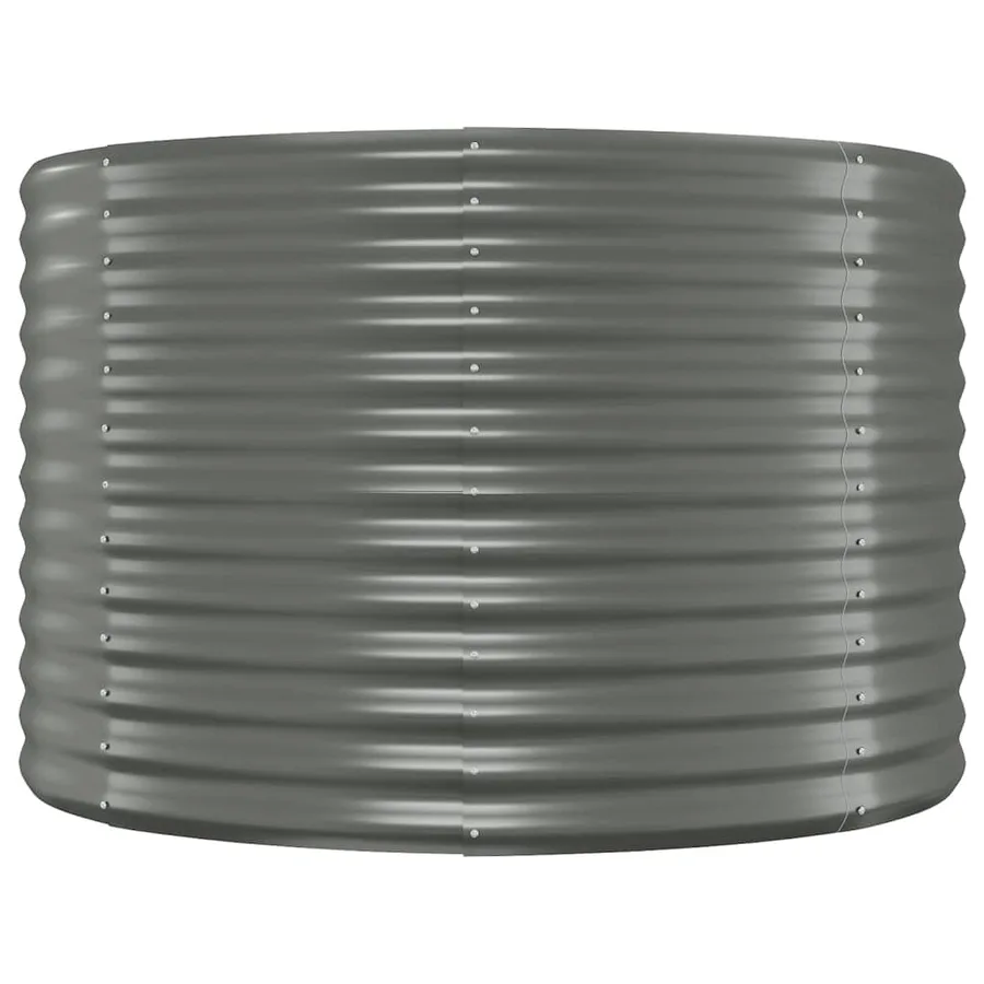 Lit surélevé de jardin Acier galvanisé 322x100x68cm gris - 4