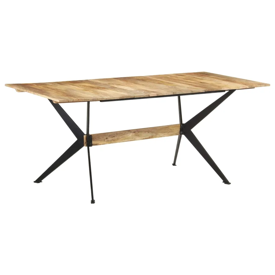 Table à manger 180x90x76 cm Bois de manguier massif - 9