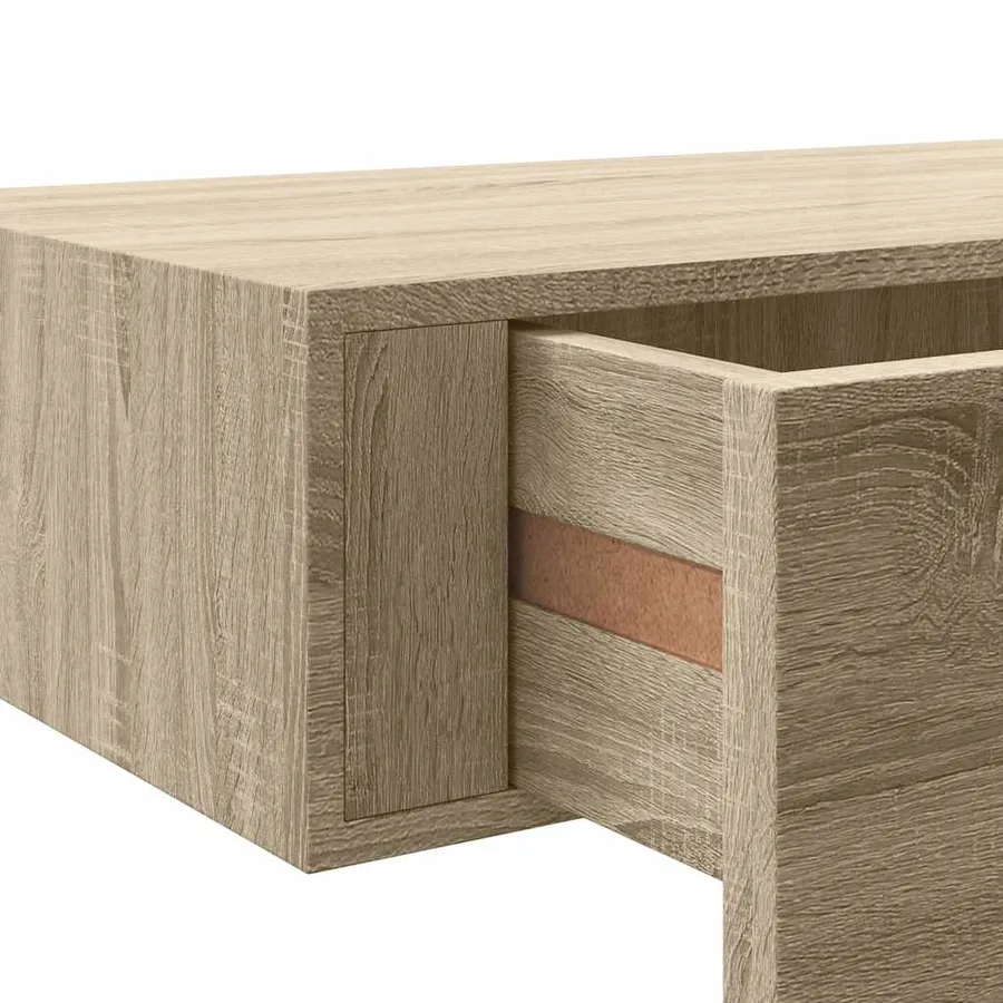 Étagères à tiroirs murales 2 pcs chêne 60x23,5x10 cm MDF - 11