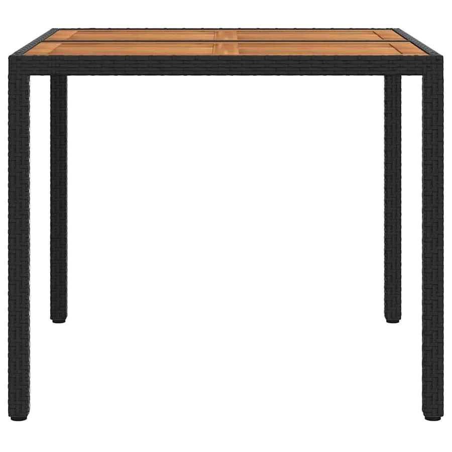 Table de Jardin Noir 90 x 90 x 75 cm polyrotin - 4
